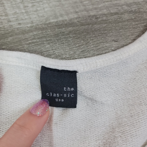 Cropped American flag tank top rounded hem size small - Picture 6 of 7